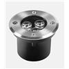 Lampo Lighting Lampo Faretto LED 12V Da Incasso Pavimento Carrabile Calpestabile in alluminio e acciaio inox Per Esterno - 3W, 4000°K LUCE NEUTRA