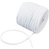 PH PandaHall 45.72m Cordino di Ricambio Bianco 6mm Corda Morbida con Bobina di Plastica Cordone Intrecciato Filato per Pantaloni della Tuta Borse Cucito Lavori Fai Da Te