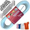 parpyon® Filo per stendere il bucato da esterno 50MT x d.4,5mm Resistente filo stendibiancheria per esterno Made in Italy Cavetto in Acciaio rivestito (Filo+Kit, 50MT)