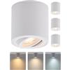 HOMEOW Faretti LED Soffitto Bagno da Interno Orientabili Tondo Bianco, Faretto Spot per Corridoio Cucina Luce Dimmabile IP44, Spotlight Esterno 550LM 5.5W 230V, Bianco caldo / Bianco neutro / Bianco freddo