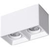 LEDKIA LIGHTING LEDKIA Applique da Soffitto Quadrata Doppia Bianca con Lampadina GU10 Space