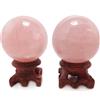 Polar Jade Sfera di quarzo rosa, rara pietra protettiva, per decorazione, guarigione, meditazione e Feng Shui, realizzata a mano, Quarzo rosa, Set of 2 Rose Quartz Balls
