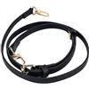 GreatRise 1 cm di larghezza, tracolla di ricambio per borsa, 88-117 cm, regolabile, in pelle PU, tracolla di ricambio con gancio in metallo, sottile, per donna, borsa a tracolla, colore nero