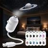 YeahBoom Proiettore 2 in 1 Galaxy Night Light, proiettore cielo stellato regolabile a 360° per adulti, proiettore LED cielo stellato con 12 pellicole di proiezione scorrevoli, per auto, soggiorno