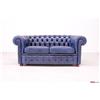 VAMA Divani Divano Chesterfield Capitonné 2 Posti Blu