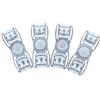 KALLORY Clip Ricambio per Occhialini da Nuoto, Plastico 4 Pezzi | Vacanze Estive, Cinturino Occhialini Nuoto 10mm-13mm, Accessori Sub per Occhialini da Nuoto