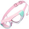 Generic Occhialini da Nuoto per Bambini Antiappannamento Vista Chiara Vestibilità Comoda per attività Acquatiche in Piscina e Spiaggia Policarbonato Silicone 1 Paio (Rosa Rosso)