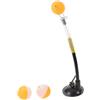 Generico Allenatore PVC e Lega di Alluminio Altezza e Angolo Regolabili Allenatore di Rimbalzo da Tavolo con Base a Ventosa, Asta Flessibile Nero di Ping Pong per Principianti