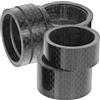 GRIRIW 11 Pezzi Distanziatore per Serie Sterzo Bicicletta, Bike Washer Spacer, Fibra di Carbonio Nera, per Regolare L'Altezza del Manubrio e Diminuire Il Carico della Bici