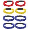 TOPBATHY 8 Pezzi Cinghie Elastiche per Corsa a Tre Gambe, Set | Tessuto Oxford e Gomma, Vestibilità Sicura, Leggere e Adatte a Feste Outdoor e Attività Genitore