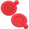 ifundom 2 Pezzi Marcatore Pallina da Golf in Silicone, Disco Segna Posizione Rosso, Portatile, per Allenamento e Campo, Compatibile Pallina da Golf e Cappello, per Uomo e Donna