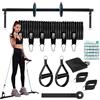 Raxove Set di barre per pilates con fascia di resistenza, barra da allenamento per pilates, attrezzi per il fitness da donna, set di aste per esercizi di pilates per tutto il corpo