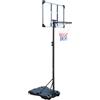 kowdom Canestro da basket con supporto, regolabile in altezza, 165-213 cm, nero, supporto mobile con pannello posteriore in PC e rete resistente alle intemperie, ruote, per interni ed esterni, per
