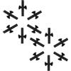 Abaodam 12 Pezzi Trampoline Parts, Trampoline Pole Gap Spacers, Distanziatori per Palo Recinto Trampolino, ABS Nero, a Croce, per Installazione e Fissaggio del Trampolino