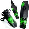 Generic in Bicicletta Colorata di Protezione Parafango Accessori for Biciclette all'aperto Anteriori parafanghi Posteriori Clip-on Quick Release Mountain Bike Dirtboard(Green)