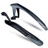 Generic 24 26 27,5 29 Pollici MTB Fango Ala Parafango Anteriore in Gomma Morbida TPE Posteriore della Bicicletta for la Bicicletta Guardia Mountain Bike Fender Accessori(Front And Rear)