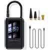 PORFOYO Mini pompa elettrica per bicicletta 130 PSI, pompa ad aria portatile con manometro e arresto auto, ricarica USB C, pompa ad aria adatta per bici da strada, mountain bike, moto e palloni