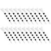 Cabilock 20 Pezzi Tee da Golf in Plastica a 4 Punte, 70mm, Nero | Set, Design a Strisce, Altezza Regolabile, Supporto Stabile per Palla da Golf Sul Campo