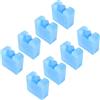 JECOMPRIS 8 Pezzi Piccoli Ice Packs Blu in Plastico, Quadrati | Vacanze Estive, Ghiaccini per Borsa Frigo e Pacchi Congelatori per Borse Frigo, Uso Lavoro e Outdoor
