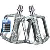 RIXOW Pedali Bicicletta con DU Cuscinetto du Sigillato, 9/16 Universali Pedali Bici Flat con Albero in acciaio Cr-Mo, Pedali Mtb CNC alluminio, Pedal Antiscivolo per BMX, E-Bike, Bici da Corsa