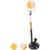 ibasenice Allenatore di Ping Pong da Tavolo, Allenatore di Ping Pong e Adulti, Base a Ventosa, Altezza e Angolo Regolabili, Rotazione 360°, PVC e Lega di Alluminio, Nero, per Casa
