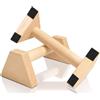 SURPZON Maniglie per flessioni, 2 barre per flessioni, in legno, parallele, delicate sulle articolazioni, attrezzature per il fitness, per la casa e per flessioni