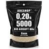 ADCSHOP 5000 Pallini BIO Softair 0,20 g 6mm 1kg per AEG, Gas, CO2 e Molla