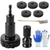 RoyalChic Kit per la pulizia e la riparazione delle ruote, include 5 distanziatori, spazzolini da denti in acciaio inox, guanti da lavoro in gomma, strumento per la pulizia del mozzo delle ruote, rimozione