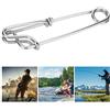 Generic Clip per Tonno in Acciaio Inossidabile Connettori Robusti per Attrezzatura da Pesca a Scatto per la Pesca con Palangari 2,25 X 4,9 Pollici 6 Pezzi