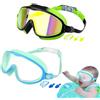qokeeu Occhiali Per Nuoto Antiappannamento Protezione UV Senza Perdite Stringinaso