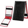 Ousuwo Porta segnapunti da golf in pelle PU con motivo a coccodrillo Supporto per punteggi da golf PU Scorecard Keeper Piccolo blocco note Anello per matita per la registrazione del punteggio