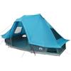 GFMGUEMV Tenda Tipi blu, 466 x 310 x 240 cm, taffetà con tetto, memoria e porta elettrica, per giardino, campeggio