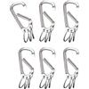GTYLF 6lots - Moschettone resistente alle intemperie, per campeggio, escursionismo, arrampicata, multifunzione, con clip