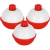 Healeved 3 Pezzi Galleggianti da Pesca Rotondi in Plastica ABS Colore Rosso per Pesca in Acqua Dolce e Salata Design Ergonomico e Uso Versatile 1,25 Pollici