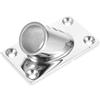 TEHAUX Supporto per Asta per Barca in Acciaio Inox 90° Argento, Flangia per Asta Tonda, Installazione Semplice, per Armadi e Yacht