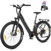 ttgo Z3 - Bicicletta elettrica da 27,5 pollici, per uomo e donna, con motore da 250 W, batteria da 48 V 15 Ah, portata fino a 120 km, cambio a 7 marce, display LCD, colore verde frutta