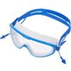 Alipis Occhialini da Nuoto e Tappi Auricolari Integrati Impermeabili e Antiappannamento per Adulti in Silicone Grande Montatura per Piscina