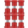 Hemobllo 6 Pezzi Kit Boccole Molla per Golf Cart, Boccole e Manicotti Rossi in Plastica e Metallo, Precisione di Montaggio, Assorbimento Urti, per Sospensione Anteriore