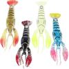 GRADENEVE 4 Pezzi Esca Morbida Finta a Forma di Astice 95mm in Silicone | Pesca in Acqua Dolci, Design Realistico, Resistenza ai Morsi, Uso Semplice