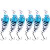 DIYEAH Esca da Pesca Artificiale 4,5cm Mini 6 Pezzi Esca Finta Colorata, 4g ABS e Metallo, per Pesca Outdoor