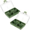 TEHAUX 2 Pezzi Cassetta Porta Accessori da Pesca Piccola in Pp Verde