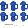 Totority Copertura per Palo Trampolino in Plastica Blu in Pp, Protezione Sicura per Pali da 1 Pollice, Facile da Sostituire, per Giardino e Area Giochi All'aperto