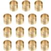 Luxshiny 15 Pezzi Ferrule di Ricambio per Stecca da Biliardo in Rame Oro | Set per Snooker e Pool, Leggero e Facile da Trasportare, Finitura Decorativa per Uso su Parti di Stecche