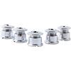 Yundxi 5 set di bulloni per corone, dadi per guarnitura per bicicletta, accessori per bicicletta in acciaio, viti a disco per bici da strada, mountain bike, BMX MTB (argento M8 x 8,6 mm)