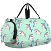 FRODOTGV Borsone per bambini per ragazzi e ragazze, blu Predator Ocean | Overnight Bags Weekender Sleepover Borsa a mano per viaggi, palestra, sport, danza