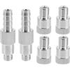 POPETPOP Kit Adattatore Pompa Olio Marino per Motori Fuoribordo, Adattatore Pompa Olio Ingranaggi, 3/8-16 Girevole in Metallo, Adattatori 8mm e 10mm, Lega di Alluminio e Gomma, Argento