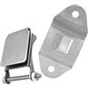 CRAFTHROU Clip per Casco Lampada Frontale in Acciaio Inox Argento, da 2 Fori, Staccabile a Montaggio Rapido, per Casco di Sicurezza ed Elmetto, per Lavori All'aperto e Costruzione