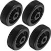 TOVINANNA 4 Pezzi Ruota Girevole per Attrezzature Fitness, Nero, Pp Pa | Rotazione Fluida, Mobilità Facile, Uso Versatile per Tapis e Bici, per Casa e Appassionati Sportivi