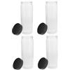 GALPADA 4 Pezzi Contenitore per Palline da Golf in Pvc Trasparente Cilindrico e Verticale per Trasporto e Tasche Laterali della Sacca
