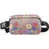 JUNZAN marsupio resistente dello strappo di sport dei durevoli per camminare | Leggero Nessun onere Viaggio Hip Pouch Breve Weekend Viaggio Colibrì Fiore